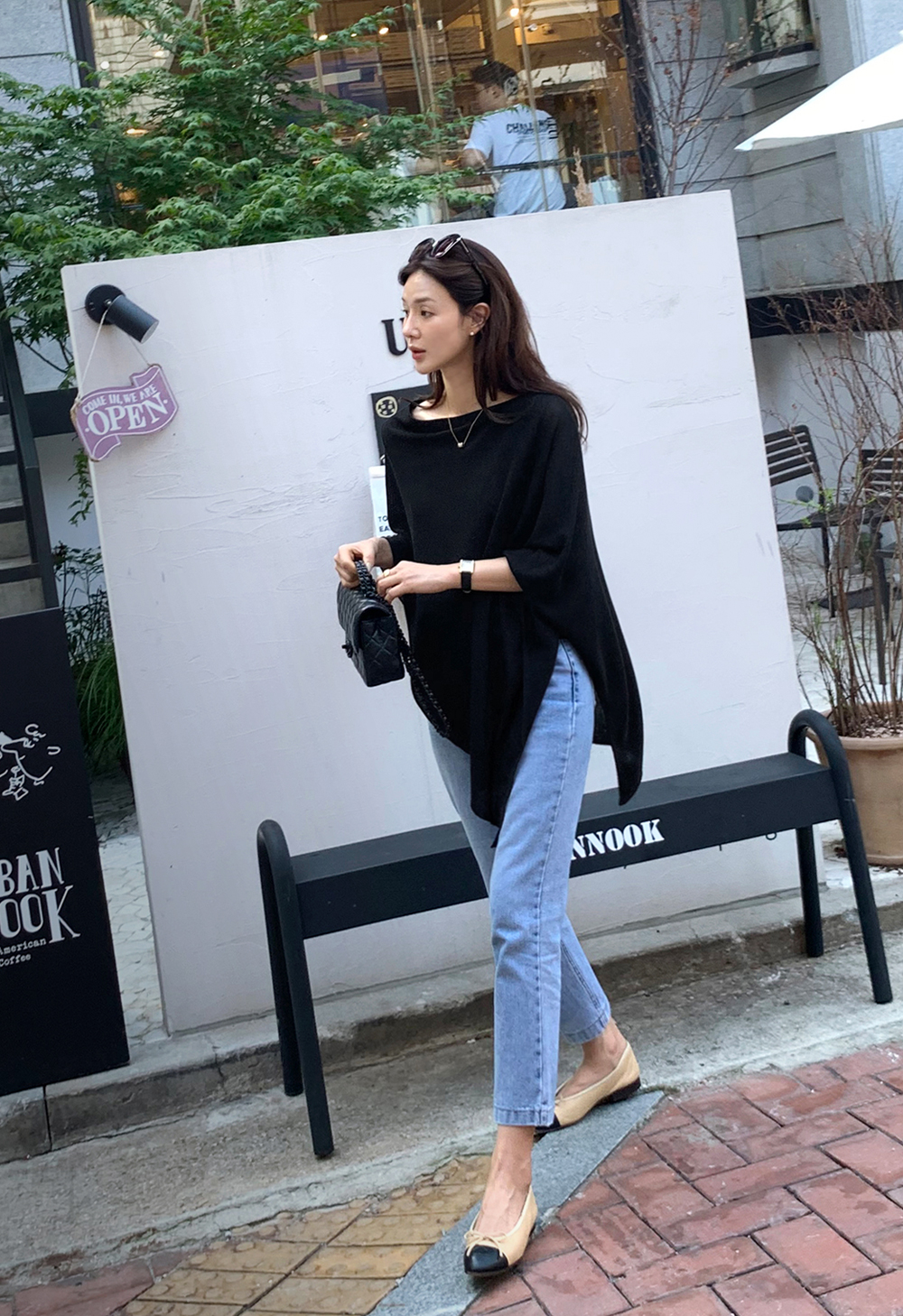 골지 린넨 케이프