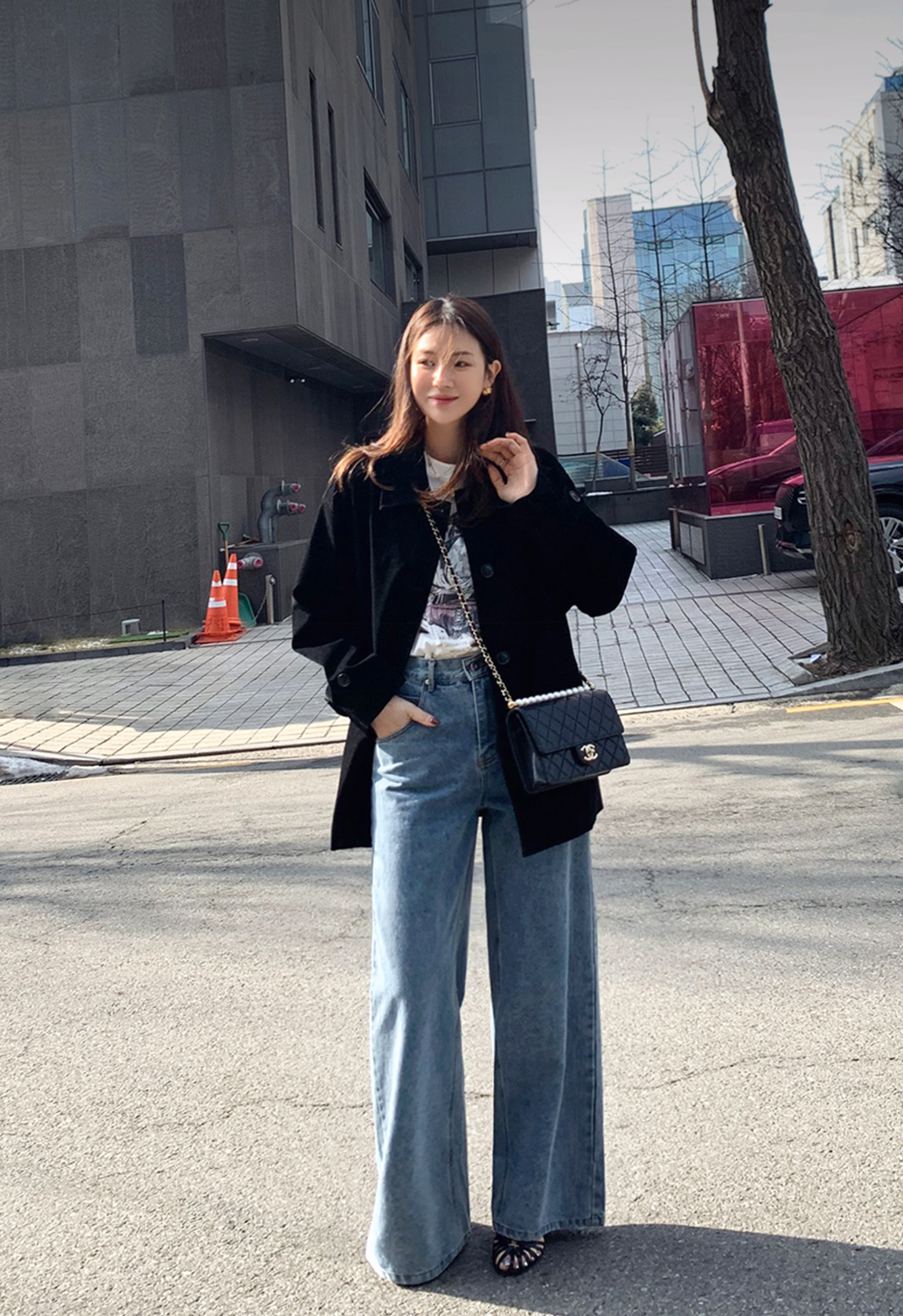 비죠핀턱 와이드데님