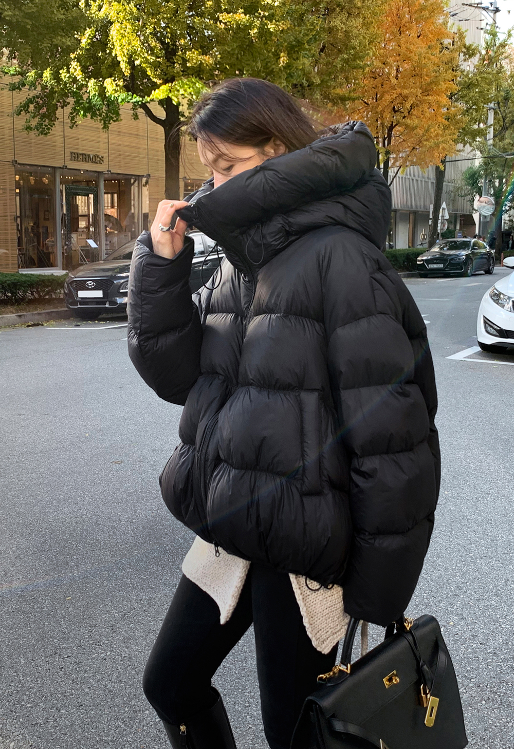 하이엔드 덕다운 후드패딩