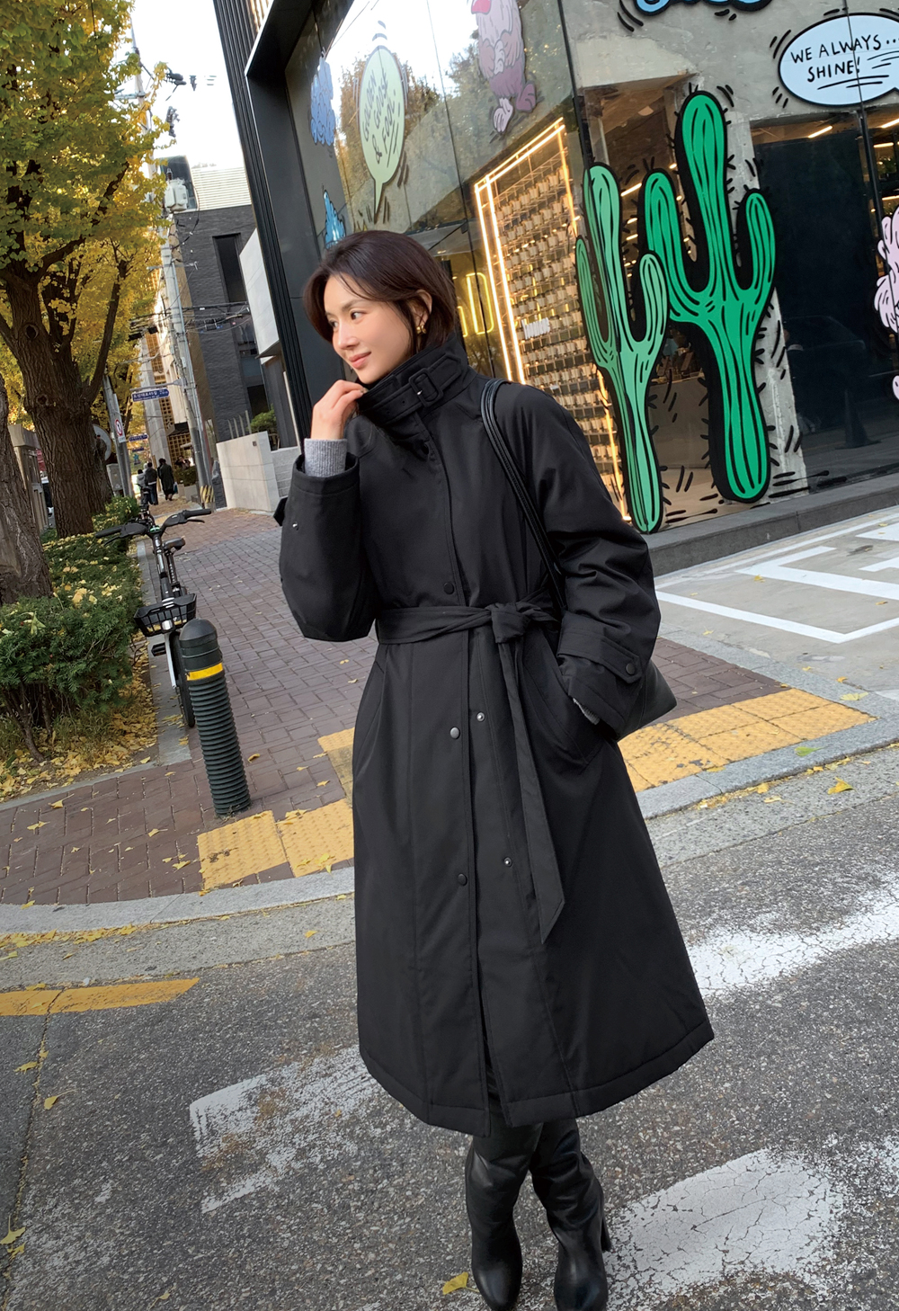 트렌치덕다운롱코트