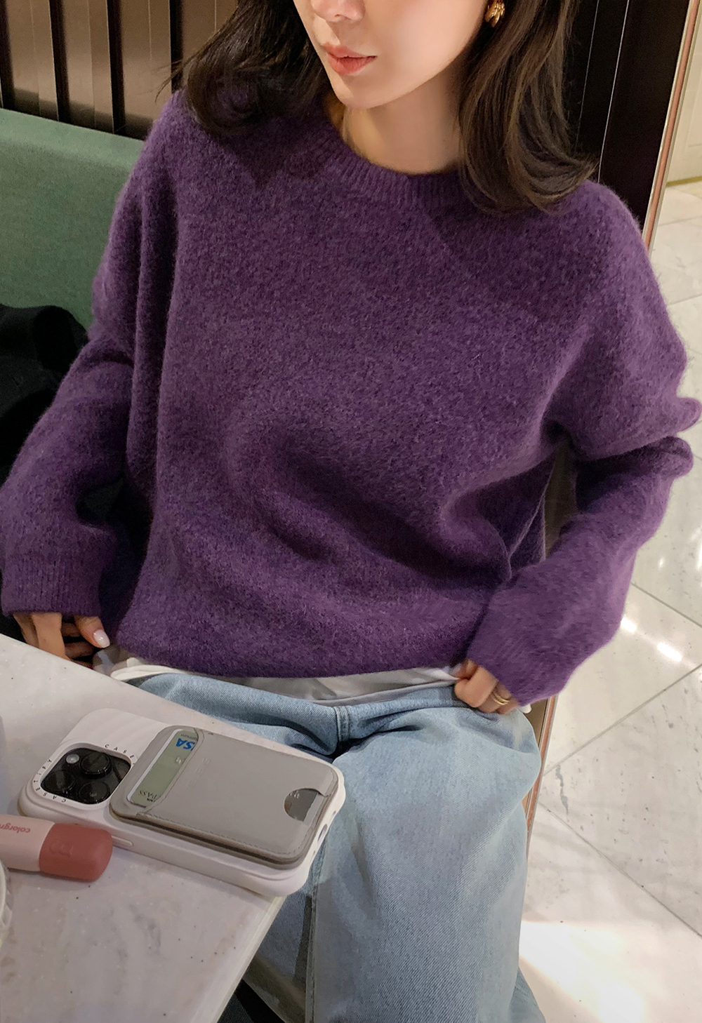 울 헤어리 루즈핏 니트