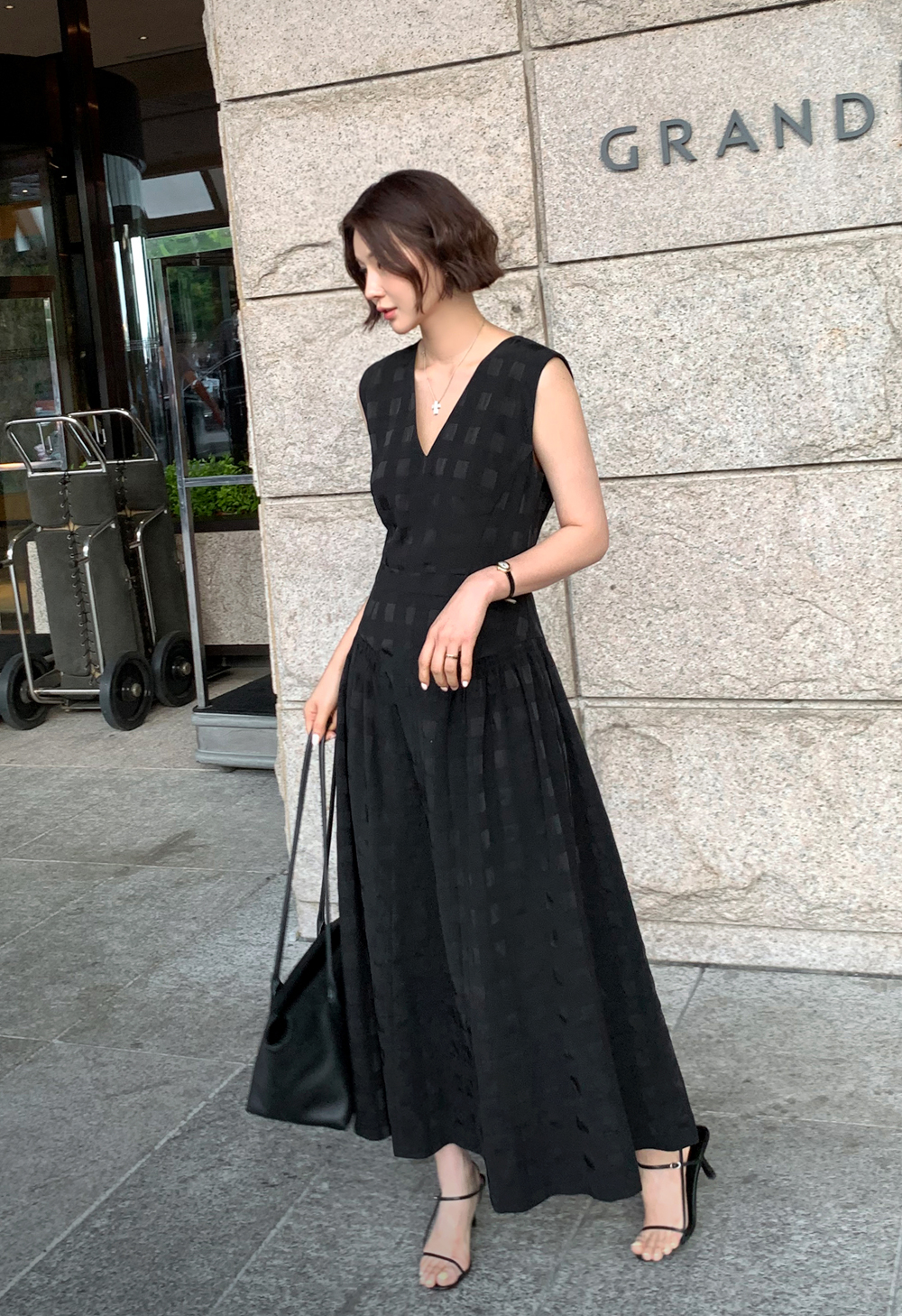 섀도체크원피스