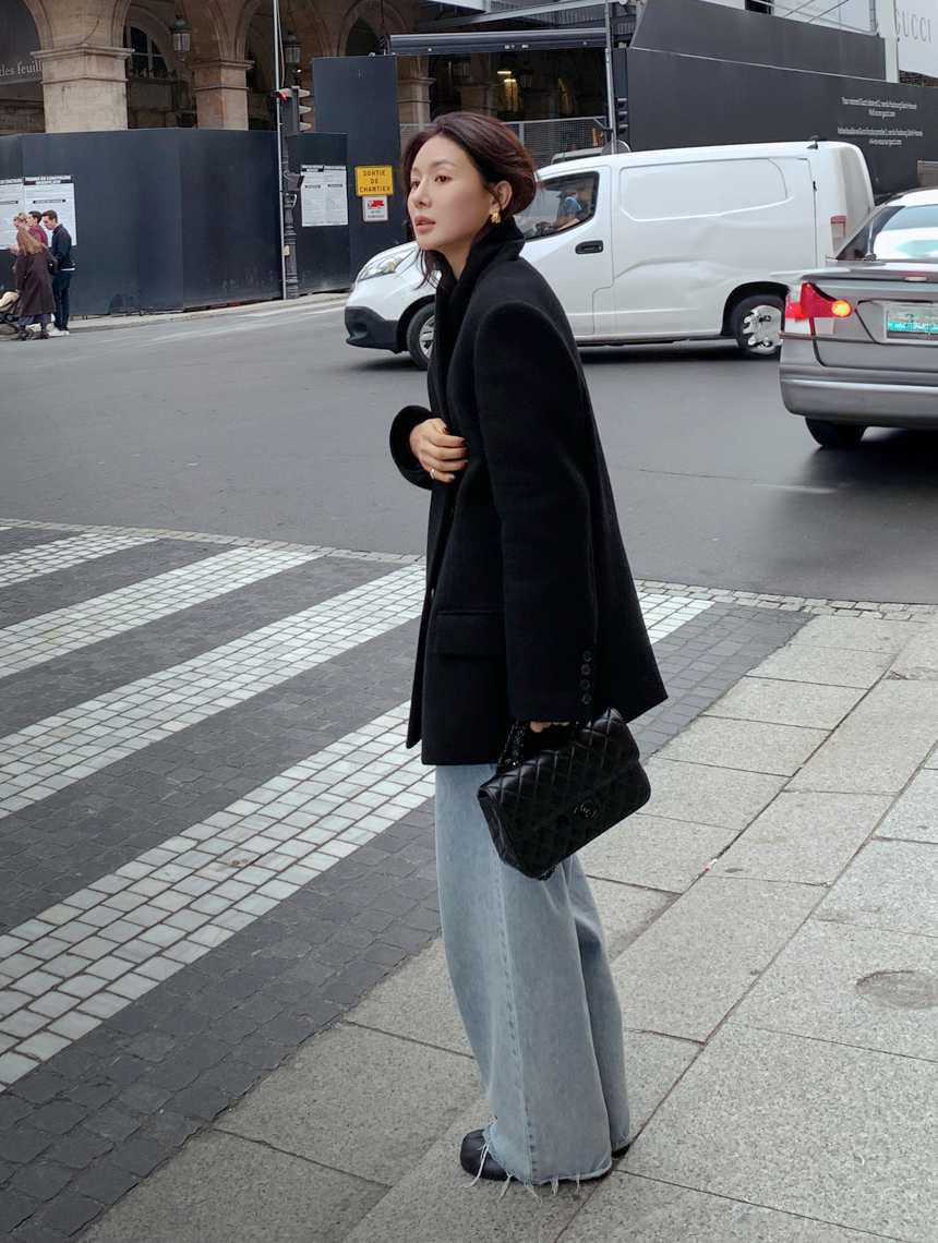 프리미엄 울 더블버튼 코트