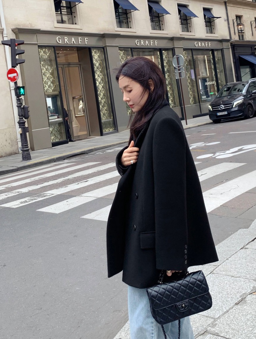 프리미엄 울 더블버튼 코트