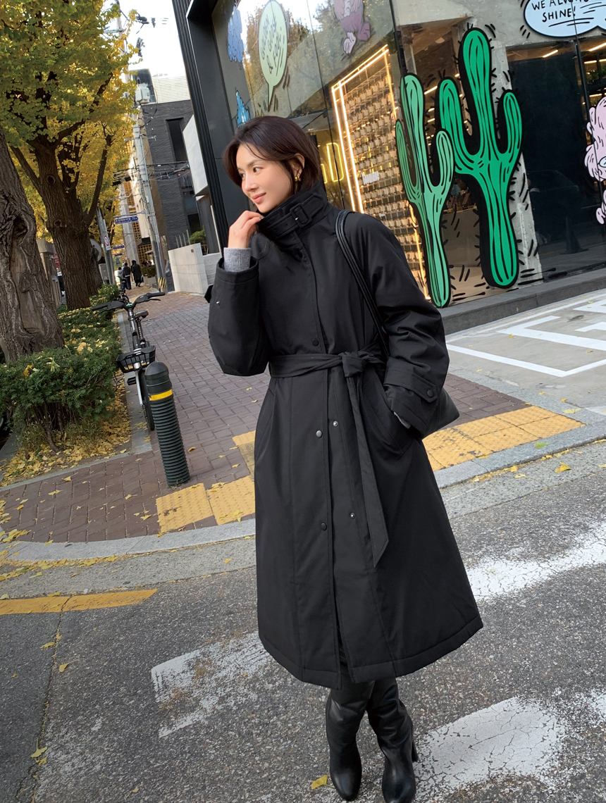 트렌치덕다운롱코트
