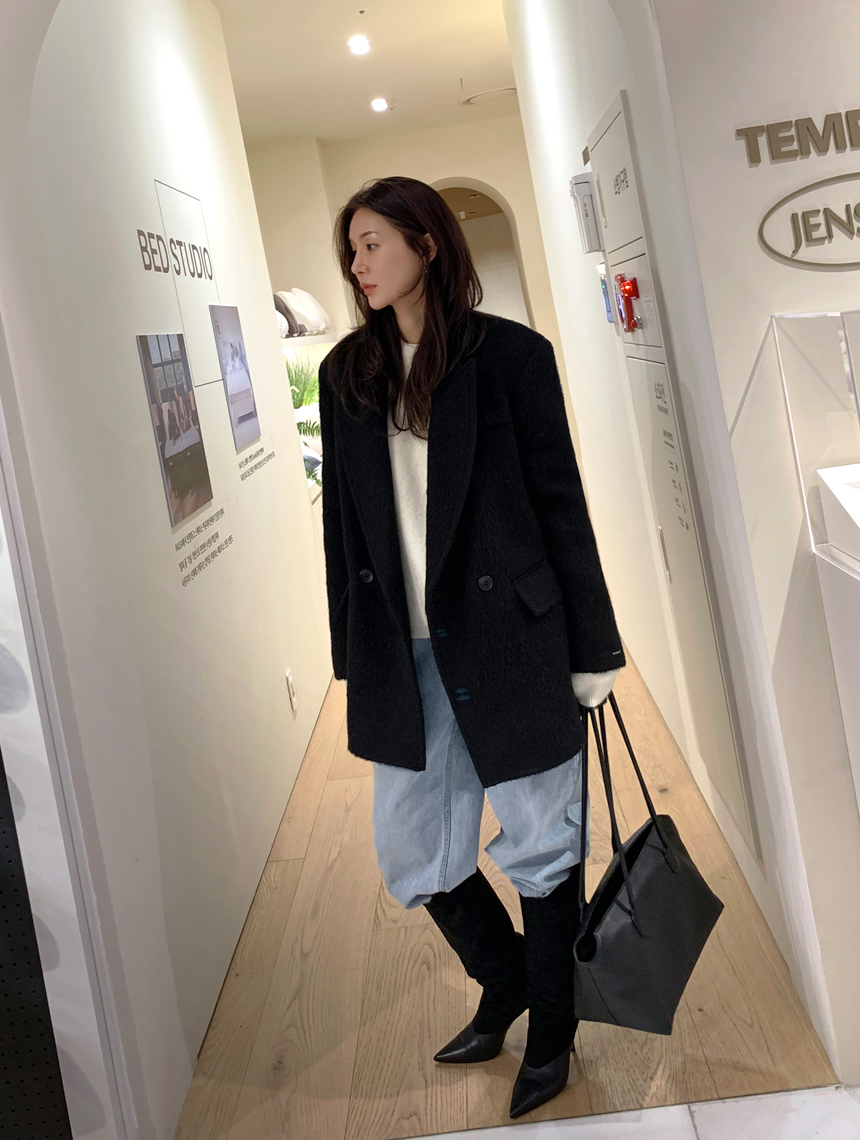 헤어리울하프코트