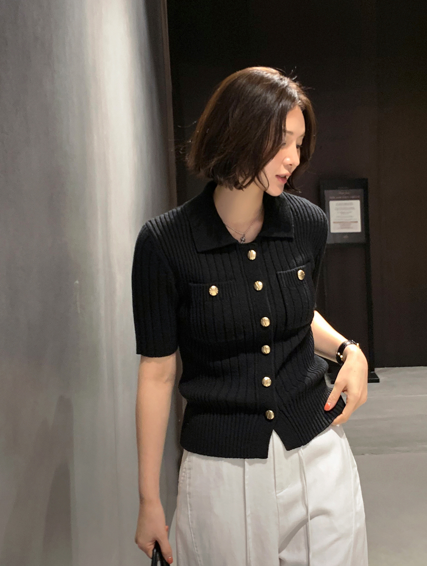 쫀쫀골지자켓가디건